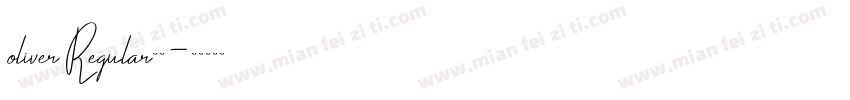oliver Regular字体字体转换